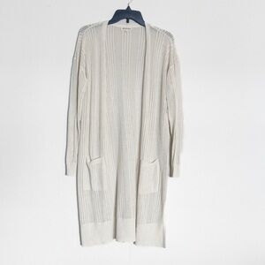 Cream Knit Sweater Cardigan Duster